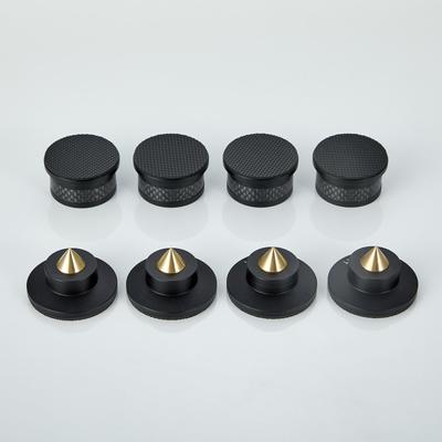 Pailvens Izolátory reproduktorov 4 Výškovo nastaviteľné stojany na reproduktory s kovovými hrotmi z uhlíkových vlákien so zlepšenou kvalitou zvuku a prevenciou čiernych kusov,