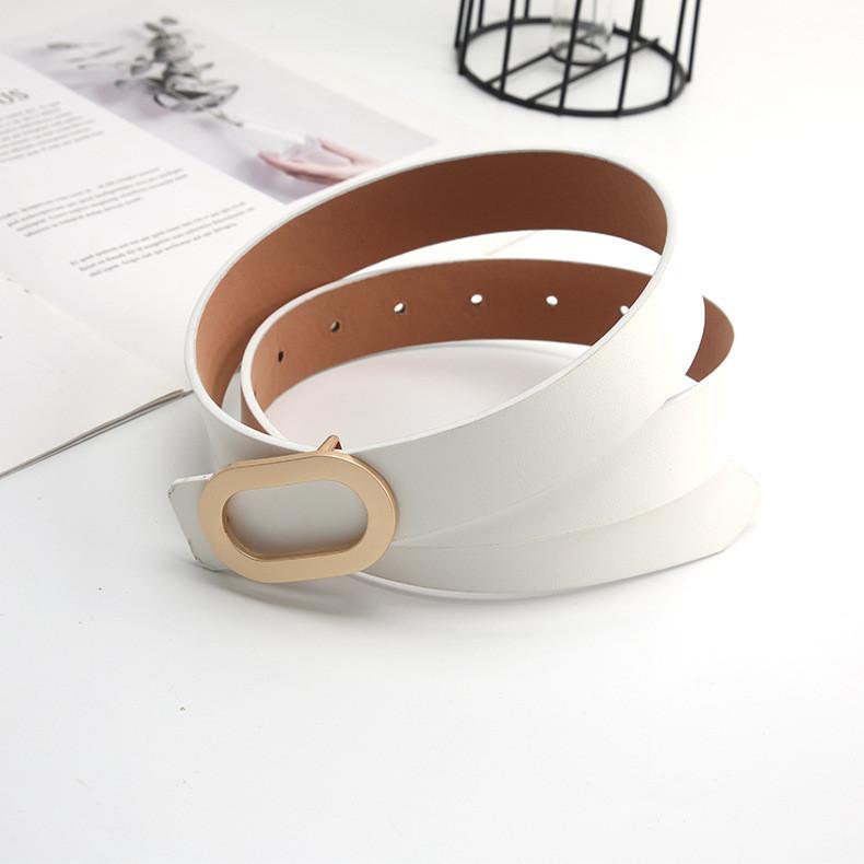 Stylish Vintage Buttoned Thin Waist Belt With Unique Buckle For Women's Jeans Dress Decor Available Now