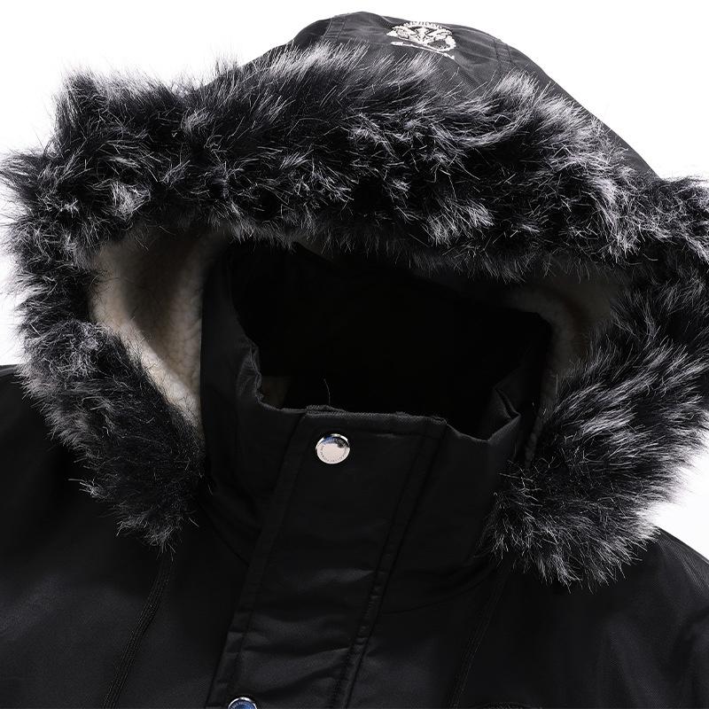 Outdoor Casual DownParkas Coat Oversize Plus Velvet Thick  Brand Keep Warm Winter Men's Black Red Padded Oversized Jacket