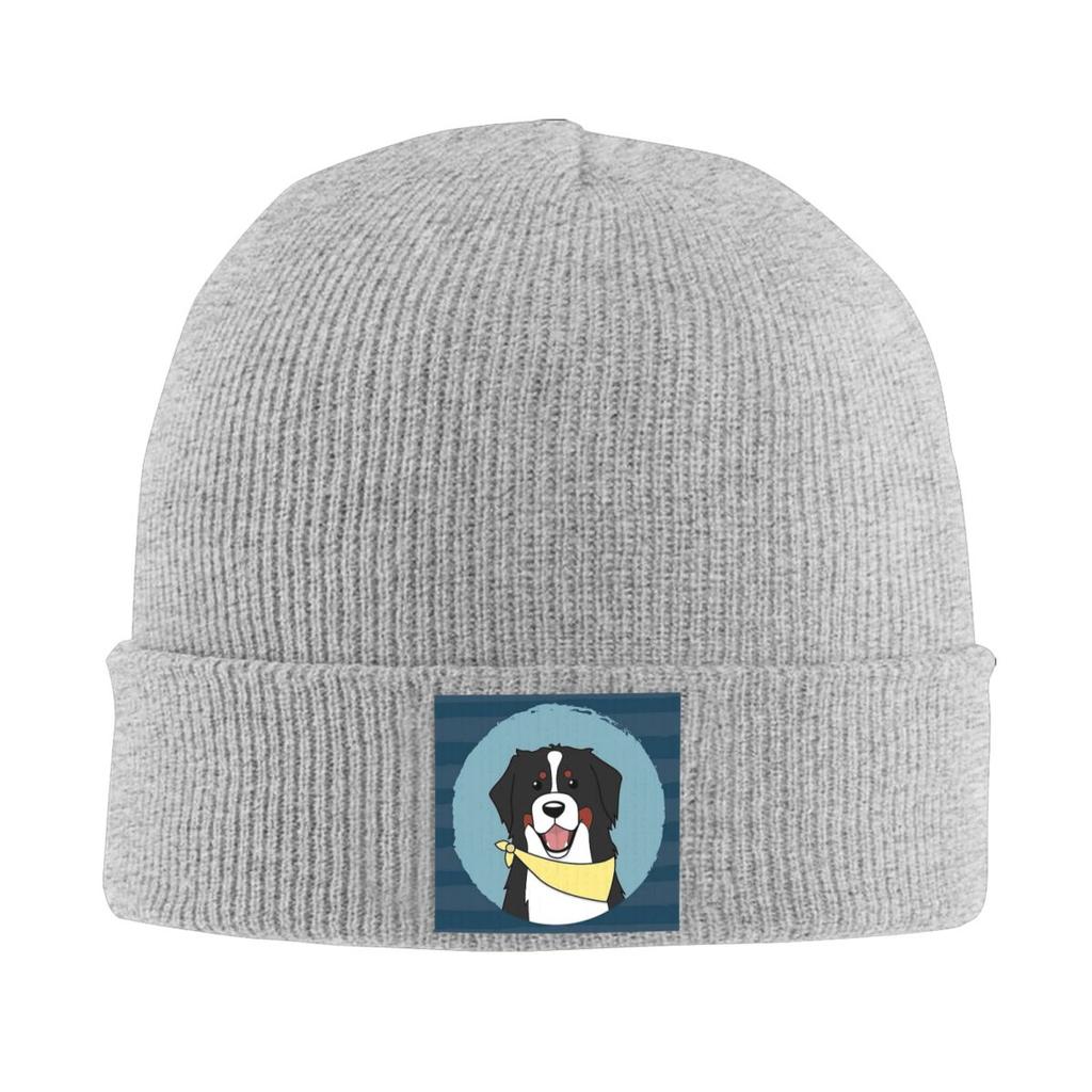 Friendly Bernese Mountain Dog Animal Warm Knitted Cap Hip Hop Bonnet Hat Autumn Winter Outdoor Beanies Hats for Unisex Womenx Adult