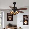 Antique Industrial Ceiling Fan with Light for Restaurant or Bedroom