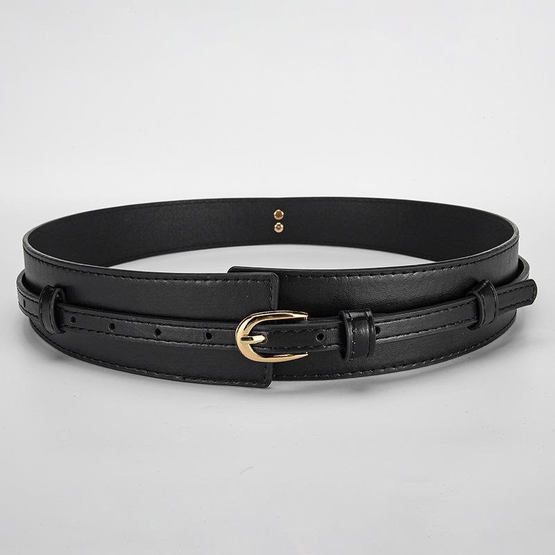Women's Wide Waist Seal Fashion Premium Belt, Pin Buckle Thin Belt Luxury Versatile Belt