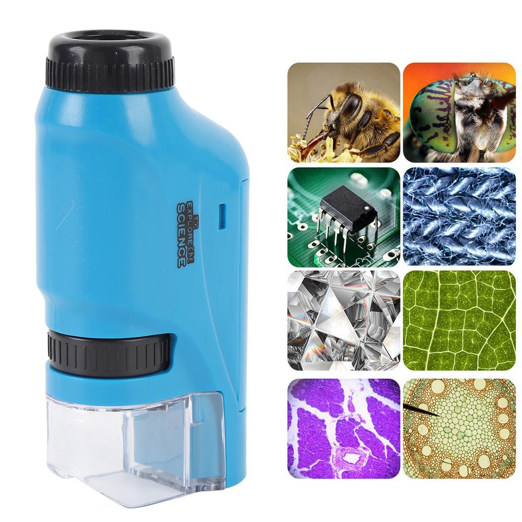 Kids Microscope Kit Portable Miniature Microscope Handheld Microscope For Home School Outdoor Science Experiments