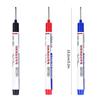 10 Pcs Long Nib Marker Deep Hole Marker Pen Oil-Based Carpenter Marker Waterproof Marking Pen 20mm Deep Reach Marker