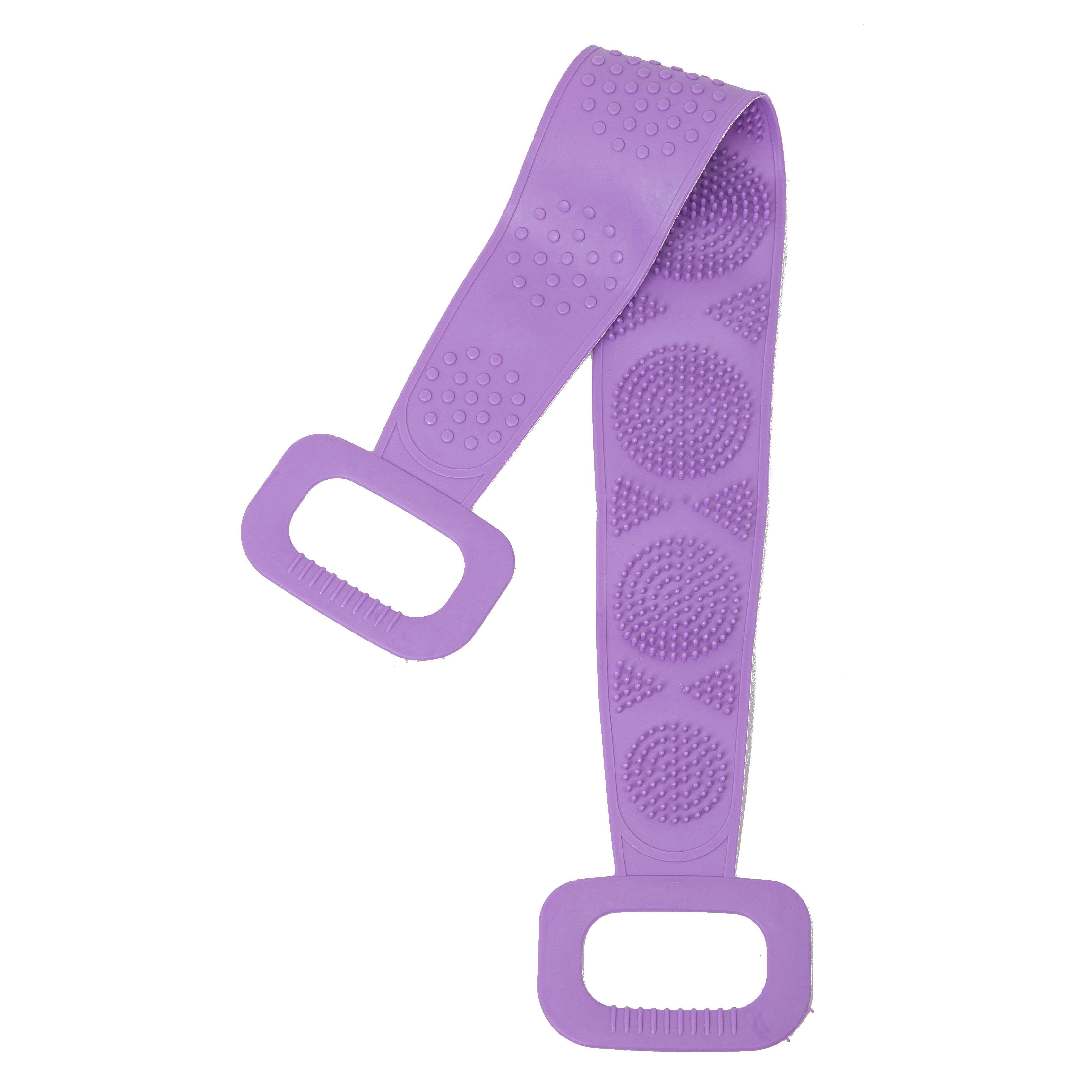 

Силиконовая мочалка для тела, щетка для ванны, отшелушивающая щетка для душа, банный пояс с очень длинной полоской и ручкой для легкого отшелушивания спины, растирания спины