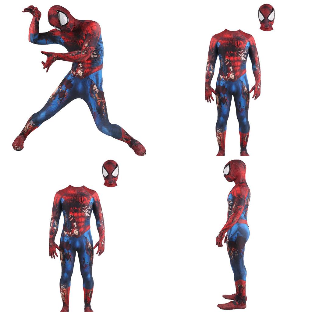 Zombie Spider-man Jumpsuit Perfect Voor Halloween En Cosplay Met Uitstekend Vakmanschap En Elastisch Materiaal.