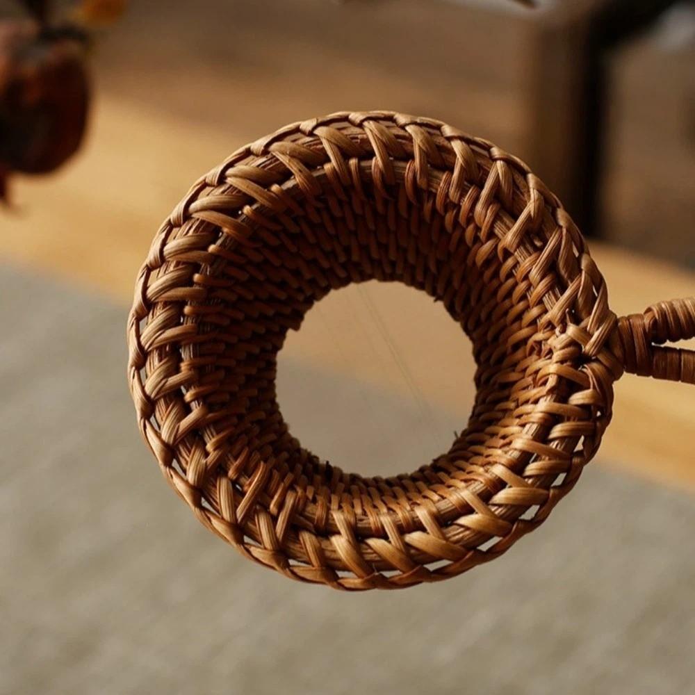 Handgefertigter Teefilter Traditioneller Bambus Rattan Teelöffel Teefilter Teesieb Teeraum