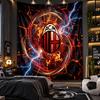Wandbehang Wandteppich AC Mailand Druck Stoff für Wohnzimmer Schlafzimmer Heimdekoration