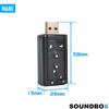 SOUNDBOX USB Sound Card External Sound Adapter 7.1 Surround 3D Effect Laptop PC