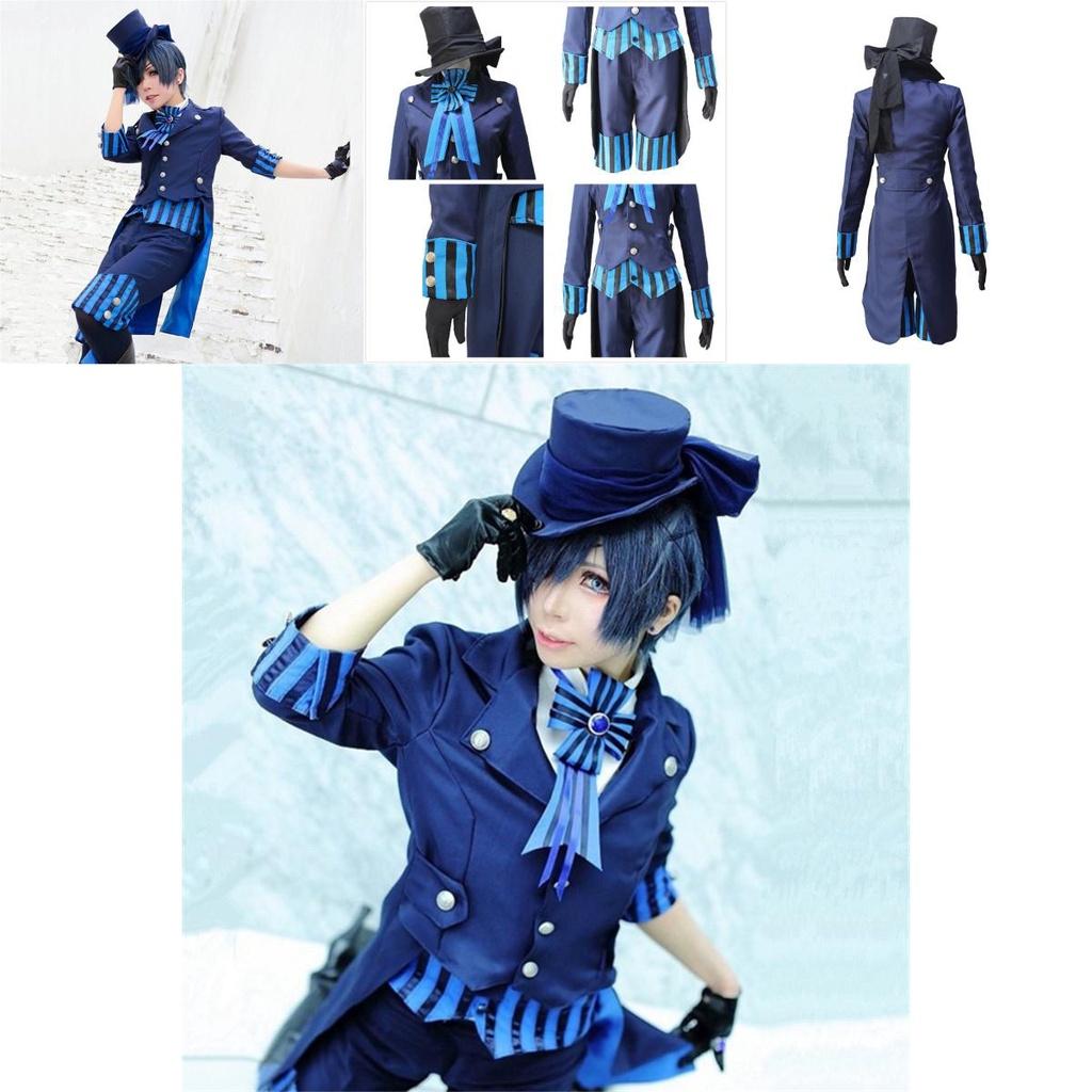 Costum Uniformă Cosplay Albastru Ciel Phantomhive Black Butler Kuroshitsuji Atrăgător Pentru Toate Ocaziile