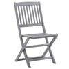 Maison Exclusive - Chaises pliables d'extérieur lot de 8 et coussins Bois d'acacia