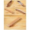 Leather Stylus Sleeve Portable Capacitive Pencil Case with Adjustable Elastic Band for Tablet Notebook Planner Folder