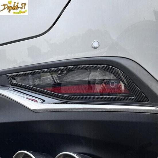 Carbon Fiber 2X Rear Fog Lamp Light Cover Trim Fit For Toyota Venza -