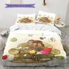 Tiger Bear Joy Bedding Quilt Set Quilt Cover Pillowcase Home Decoration Birthday Gift (1 * Duvet Cover + 2 * Pillowcase, Without Core)