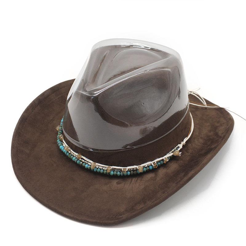Premium Suede Retro Western Cowboy Felt Hat for Men and Women