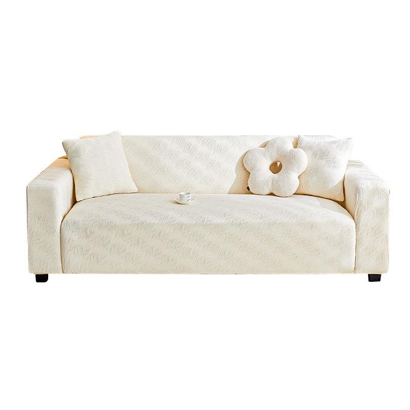 

Эластичный чехол для дивана кремового цвета, универсальный универсальный чехол, устойчивый к царапинам чехол для дивана, универсальный чехол для четырех сезонов, тканевый чехол 145-185cm