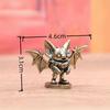 Solid Brass Flying Bat Miniatures Vintage Handmade Desktop Ornament for Desk Shelf Home Decor Unique Bat Collectible Gift