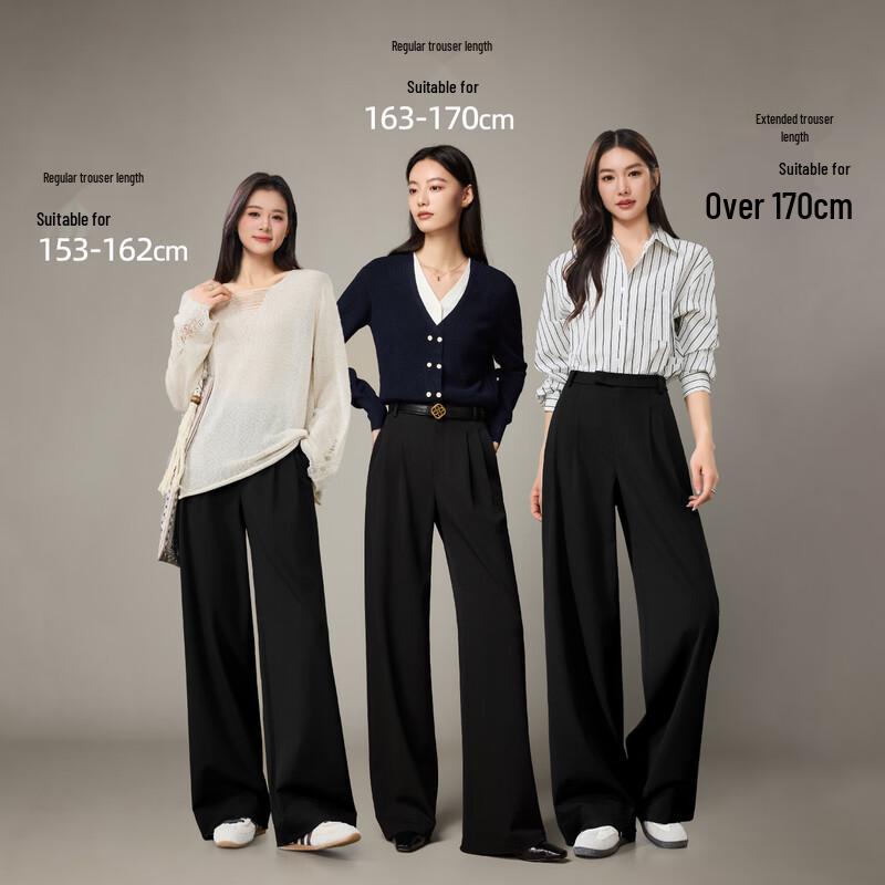 ESE-Y Women's High-Waist Commuter Wide-Leg Suit Pants
