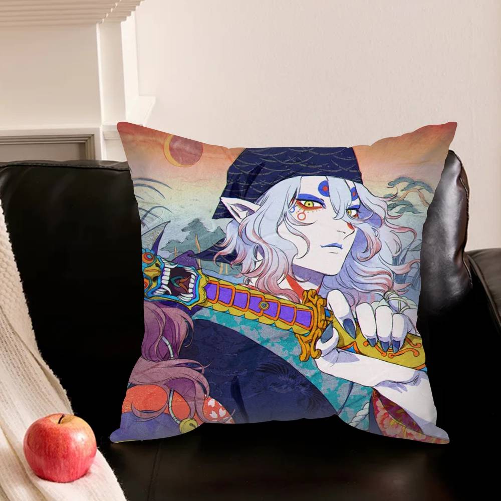 Tv Anime M-Mononoke Various Sizes Square Pillowcase For Car Home Bedchamber Decor