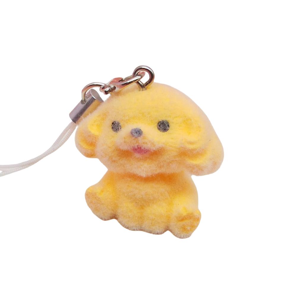 Velvety Resin Animal Keychain Lightweight Phone Charm Stylish Bag Ornament Gift Animal Keychain Decoration