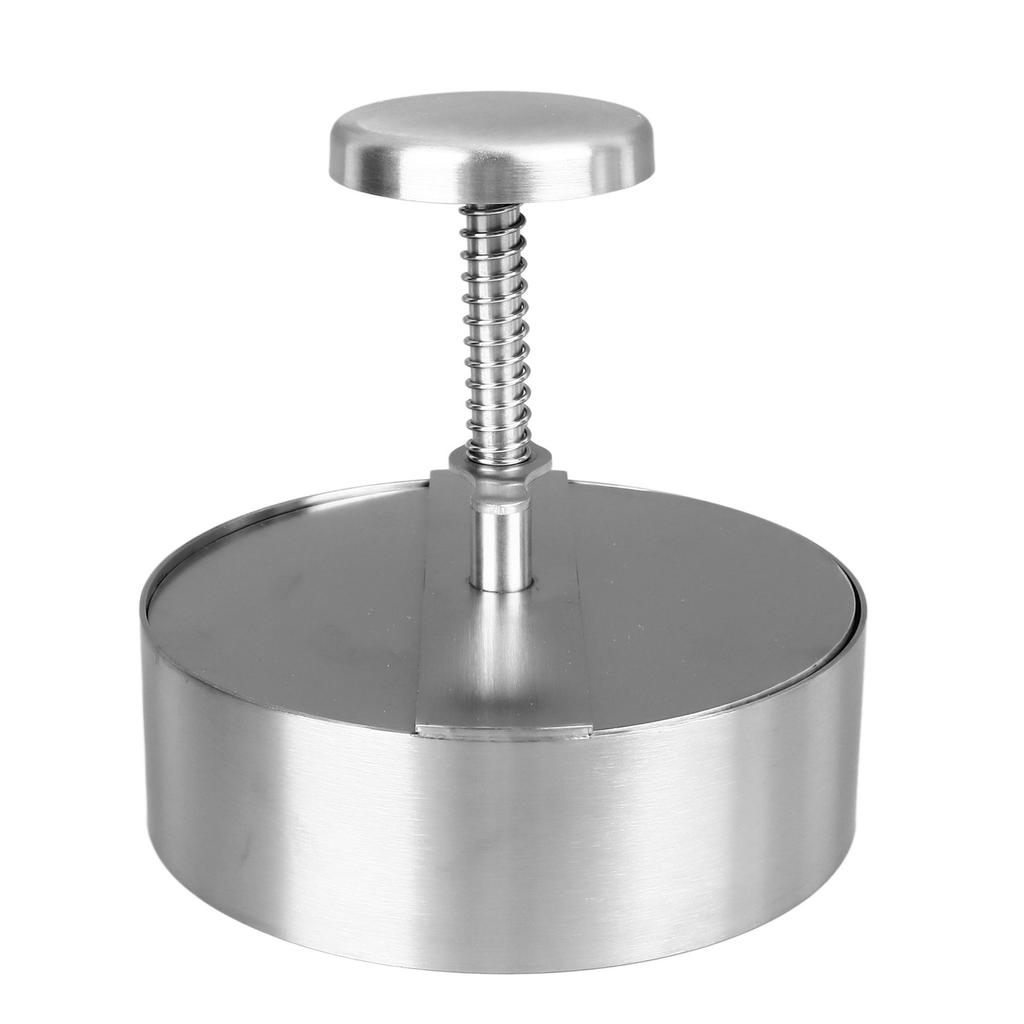 5.5in Stainless Steel Hamburger Patty Maker Adjustable Thickness 0.2‑0.89 Pounds Dishwasher Safe Adjustable Burger