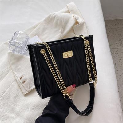 Rhombus Texture Small Bag Women's Summer New Trendy Fashion Chain Shoulder Messenger Bag Personalized Trendy Small Square Bag