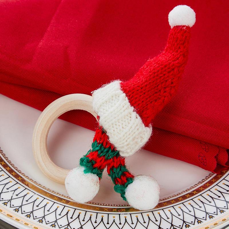 Wedding Napkin Rings Christmas Napkin Holder Kit Christmas Hat Design Christmas Napkin Rings For Family Table Decorations