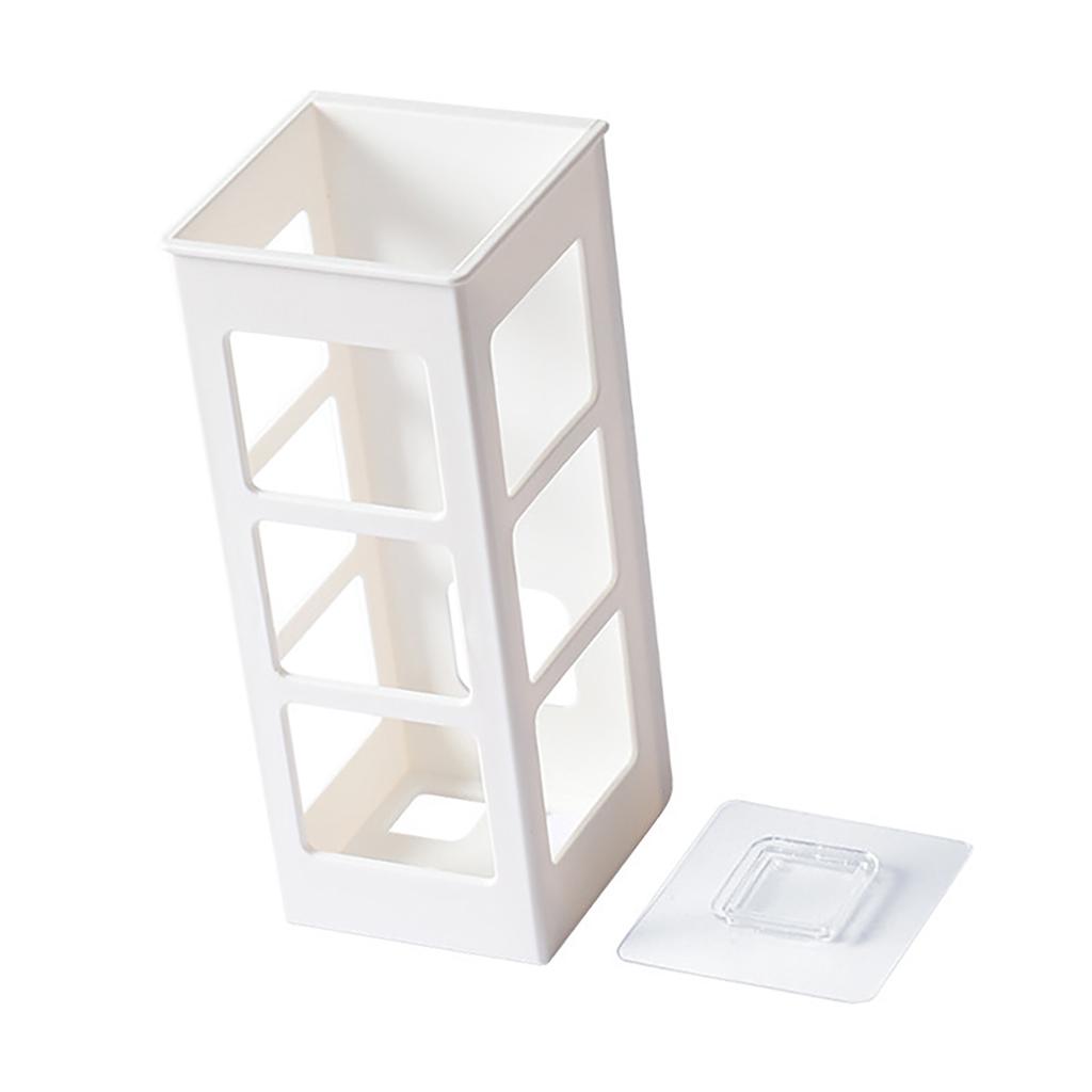 Wall Mounted Curling Iron Holder Plastic Space Saving Hair Dryer Tools Organizer Rack for Bathroom