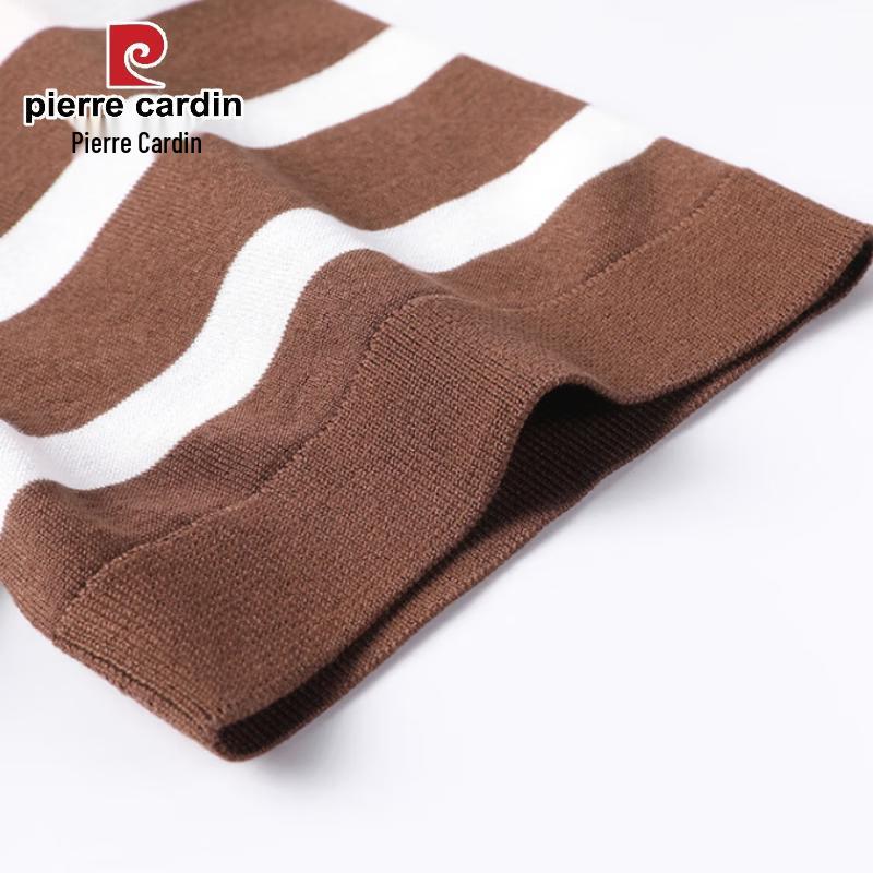 Pierre Cardin Men's Lyocell Blend Striped Knit T-Shirt