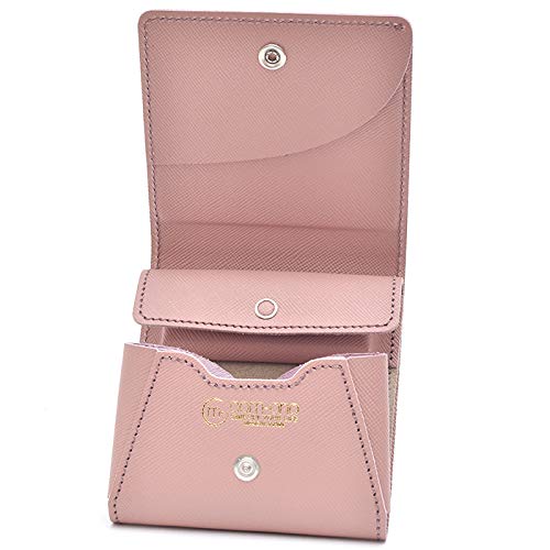 Portfel składany SLIM 005 JOURNAL Japoński portfel skórzany na monety [Ikenohata Ginzaten] COM-ONO (Różowy)