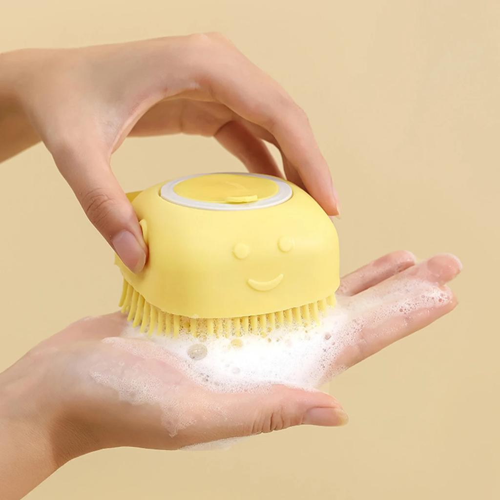 Pet Dog Shampoo Brush Cat Massage Comb Grooming Brush Suitable for Bathing Long and Short Hair Pets Soft Silicone Rubber