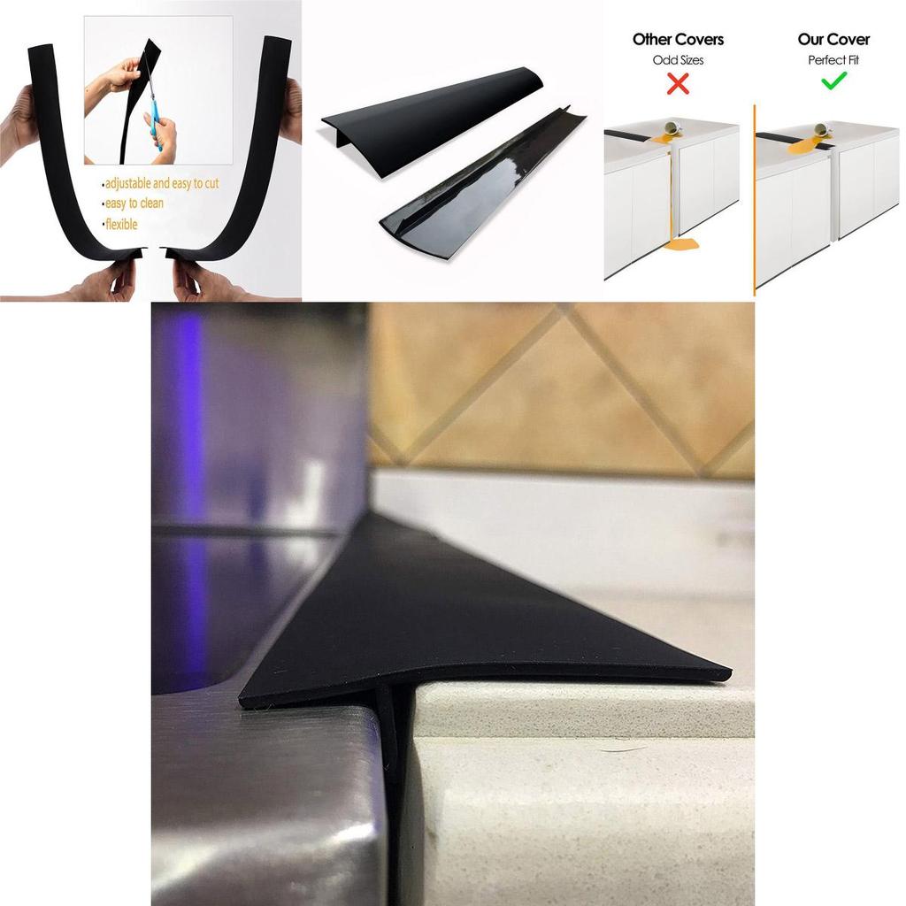 Premium Silicone Kitchen Stove Counter Gap Cover With Timeless Design And Versatile Fit