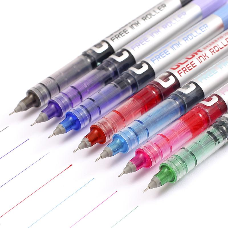 PenLab 1pcs Free Ink Color Gel Pen Set Super Liquid 0.38mm Extra Fine Roller Ball Pens for Daily Writing Office School