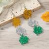 St. Patrick's Day Shamrock & Frog Tassel Earrings