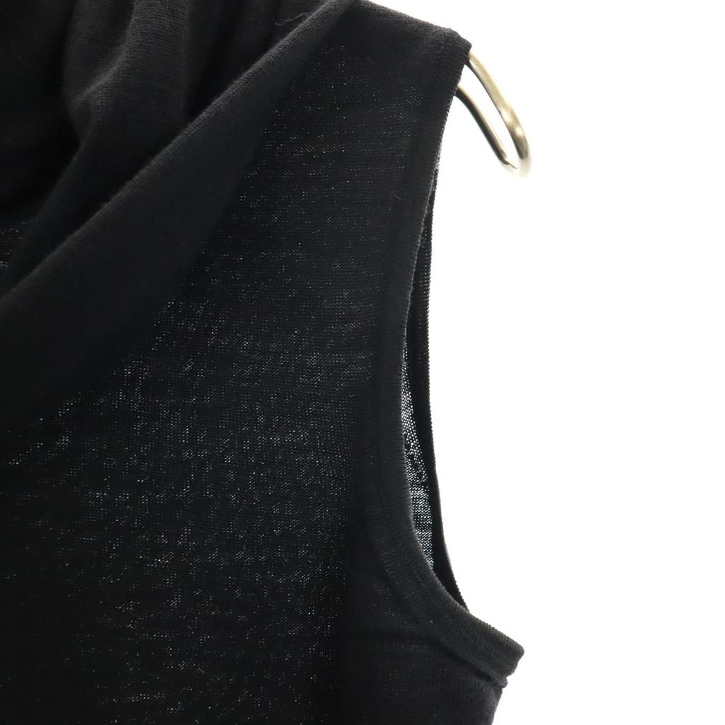 Hermes Made In Italy No Sleeve Knit XS Black Women Used