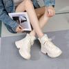 Women's Winter Chunky Platform Snow Boots Non-Slip Lace-Up Ankle Booties With Faux Fur Lining Walking Shoes Warm Plush Lined Short Boots for Women