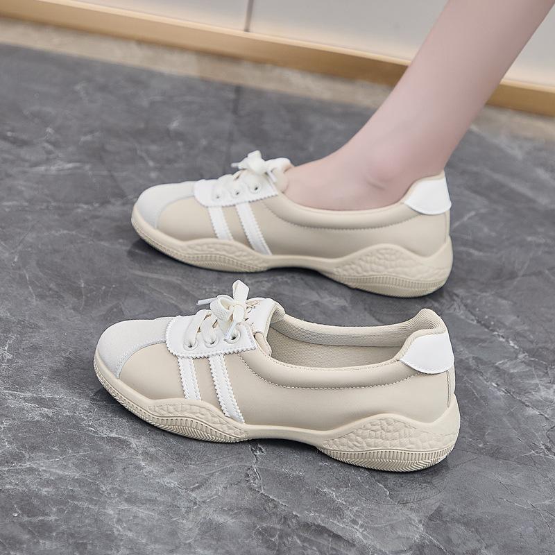 Korean version of sports shoes for women's 2025 new autumn shallow mouth casual Forrest Gump shoes with soft soles, standing for a long time is not ti