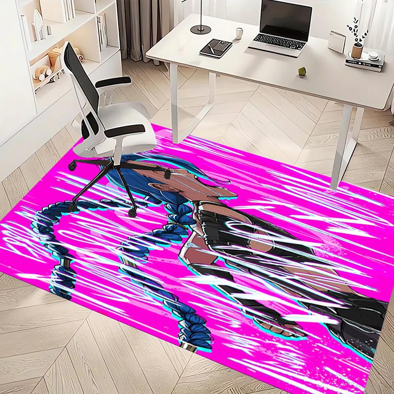 1pc Jinx Print Area Rug - Soft, Washable Non-Slip Indoor Mat, Living Room, Home Office Decorative Rug,Office Decorative
