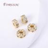 2 Sizes 18K Gold Plated Brass With Zircon Wheels Beads Spacer Beads, High Quality Round Beads DIY Beading Jewelry Accessories