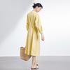 JOY SPEAKER Designed Long Sleeve Shirt Dress