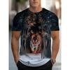 Sommer Herren 3D-Druck Rundhals-T-Shirt