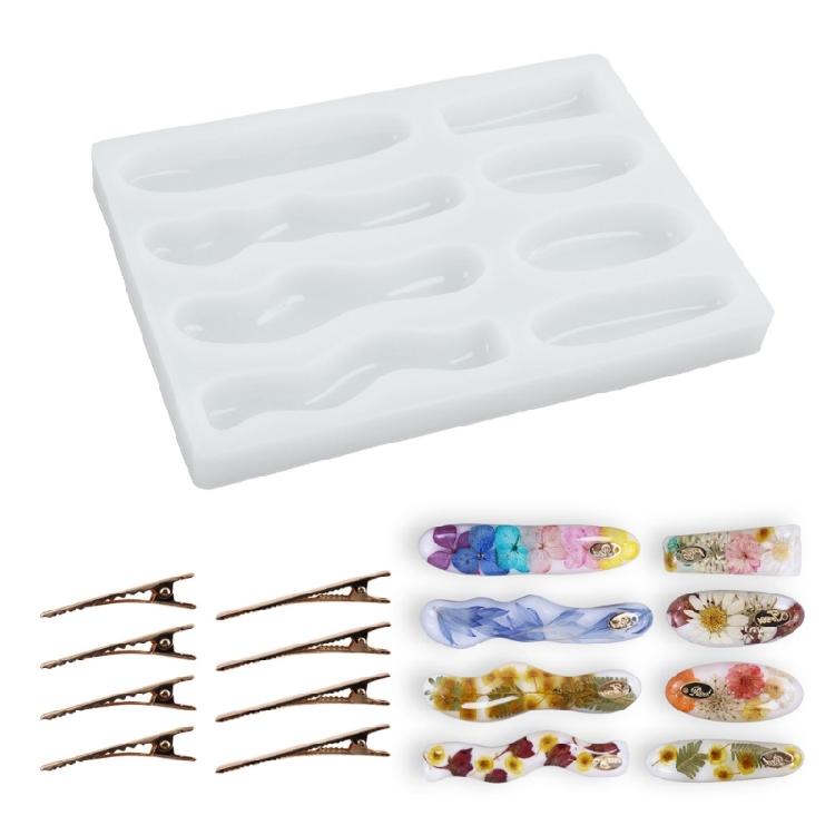 Irregular Hair Clip Silicone Mold Jewelry Casting Mold for DIY Bookmarks,Pendant