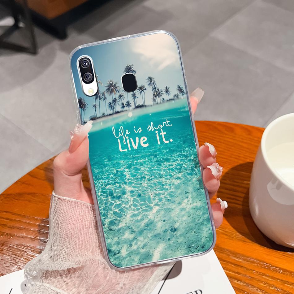 For Samsung Galaxy A40 A41 Phone Case Simple Creative Clear Back Cover For Samsung A 40 A 41 Soft TPU Silicone Anti Drop Fundas