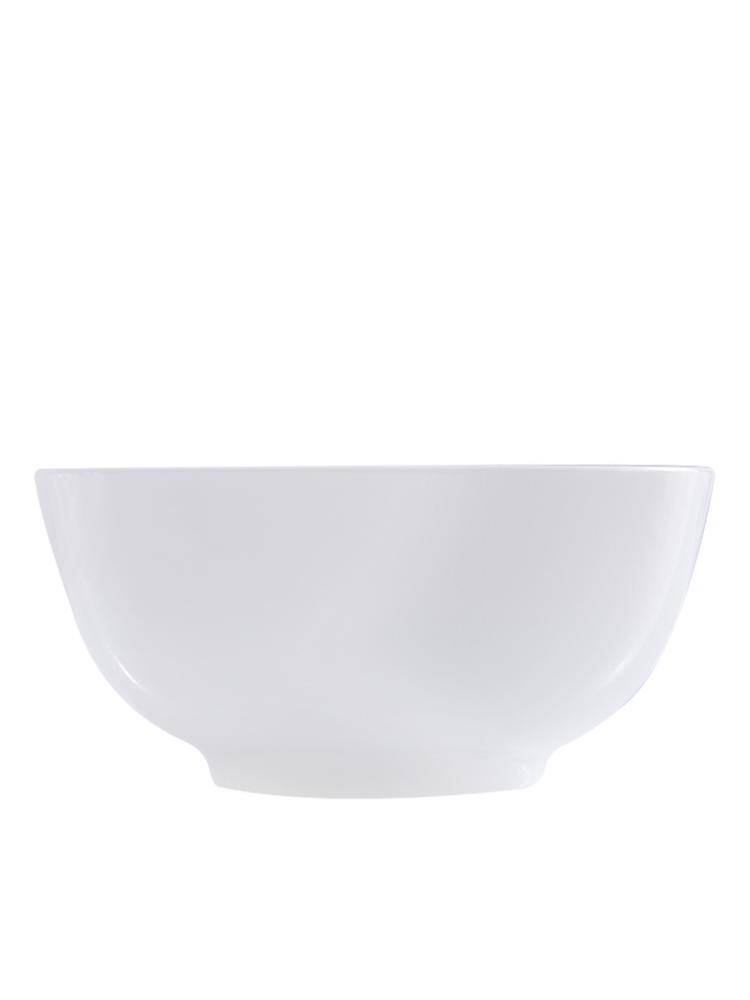 7-inch Large Capacity White Bone China Noodle Bowl - Ceramic Soup & Lo Mein Tableware