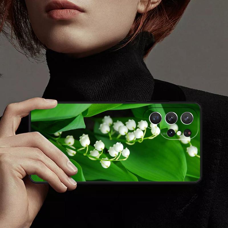 Lily of the Valley Flower Phone Case Cover For Samsung GalaxyS25 S24 Ultra S23 S22 Plus S21 FE S20 Note 10 20 Pro Lite