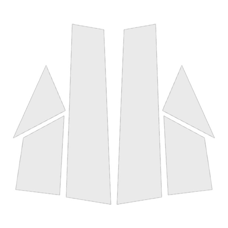 

6 шт. серебристая автомобильная дверь окно колонка BC стойки стойки крышка отделка поликарбонат материал наклейка подходит для Fiat 500 2010-2020