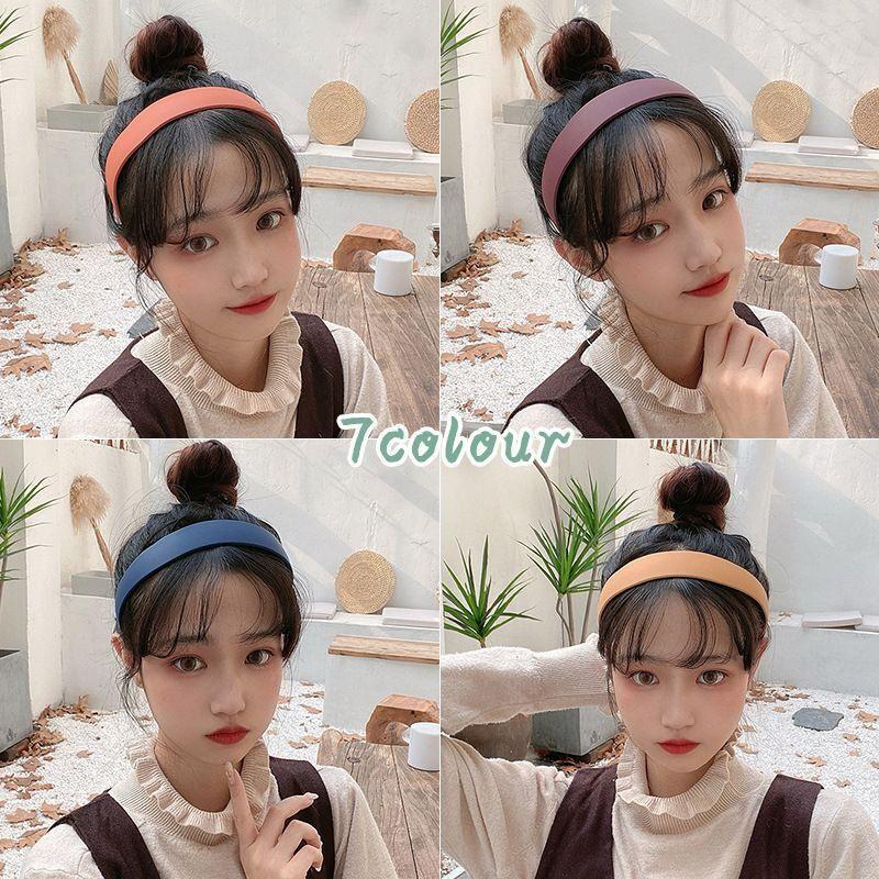 Korean Fashion Color Hair band Versatile Wide Edge pure color Headband Girls Fixed Hairstyle Bangs hair hoop Hair Accessories