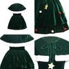 Luxury Xmas Velvet Women Christmas Tree Outfit Dress Cloak Hat Party Props Plus Size