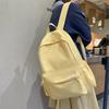 Teenage Backpack Solid Color Student Schoolbag Large Capacity Backpack