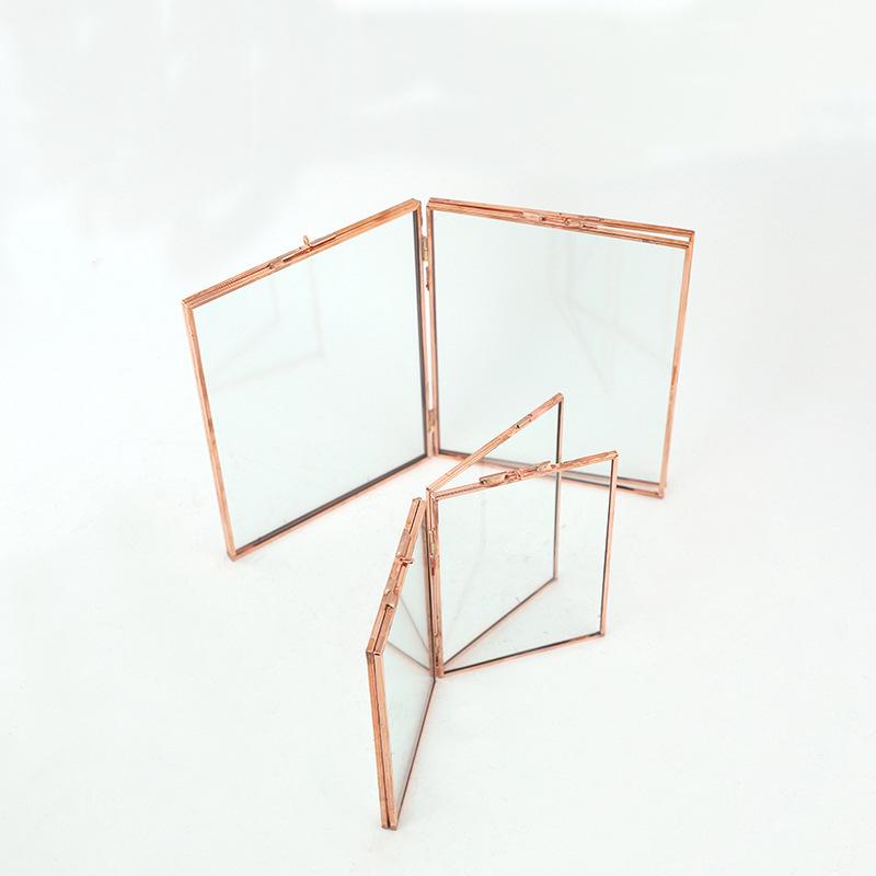 Nordic Foldable Double-Sided Glass Photo Frame & Certificate Holder